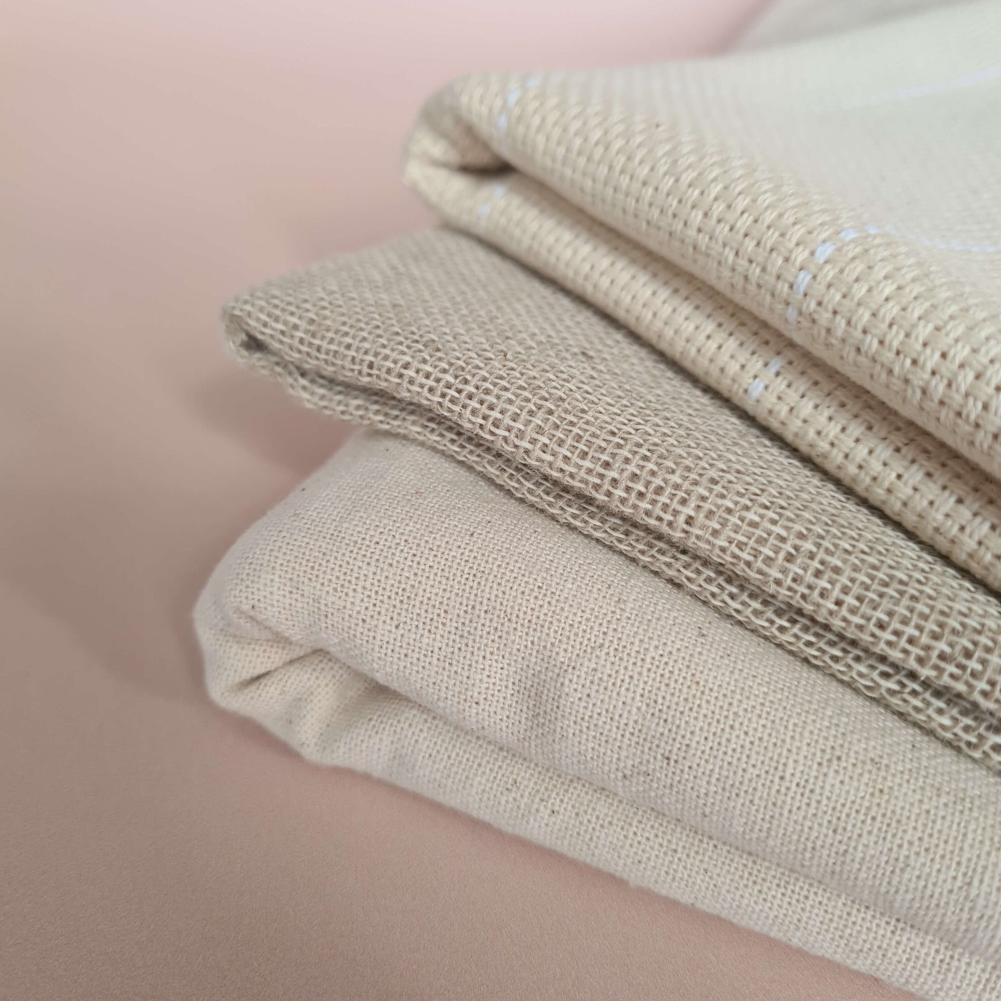 Fabric bundle for punch needle, monks cloth for punch needle, linen for punch needle, cotton fabric for punch needlea