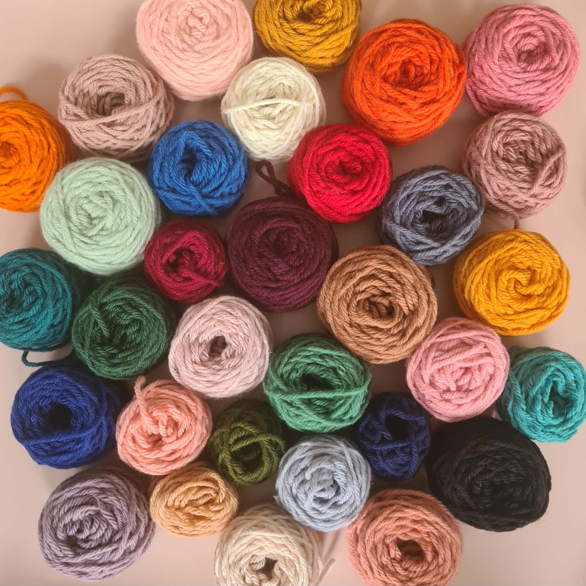 Lucky dip yarn for punch needle