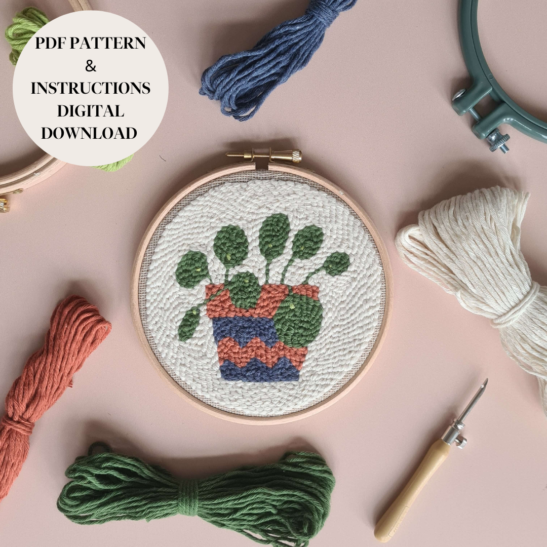 Pilea PDF Punch Needle Pattern / Digital Download