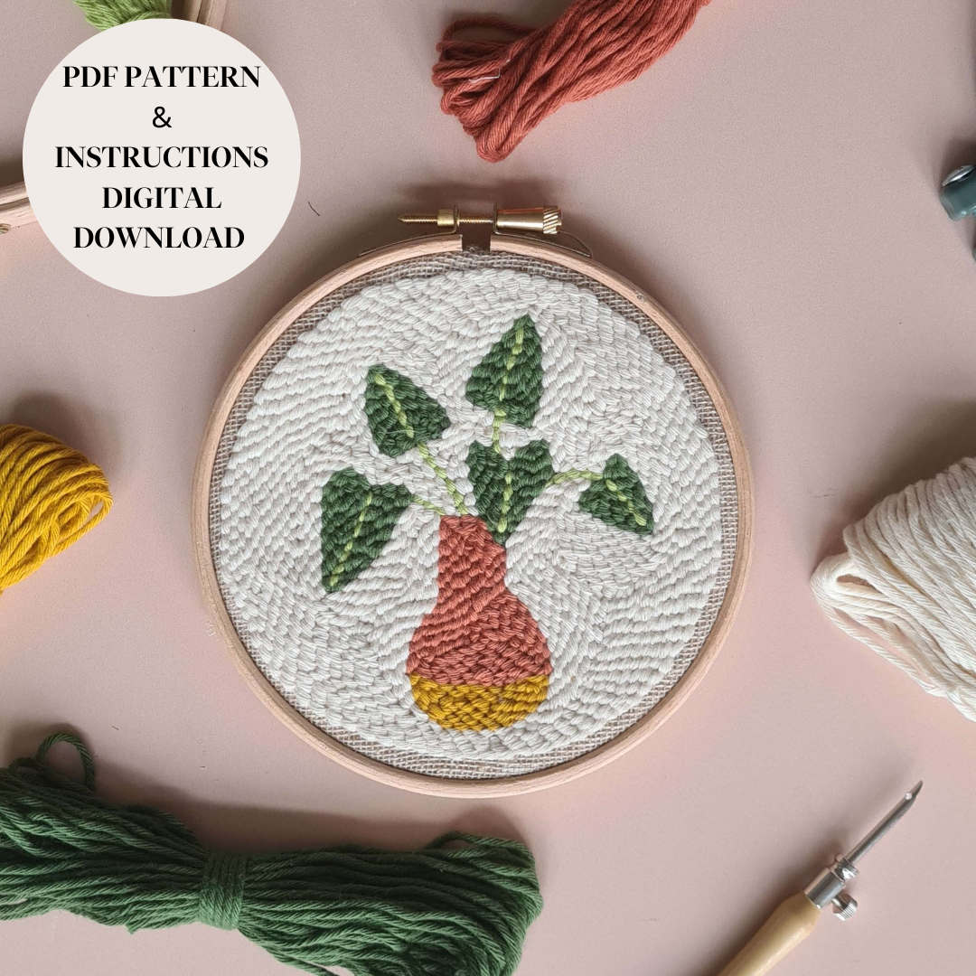 Elephant Ear PDF Punch Needle Pattern / Digital Download