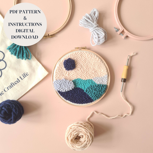 Waves PDF Punch Needle Pattern & Digital Download