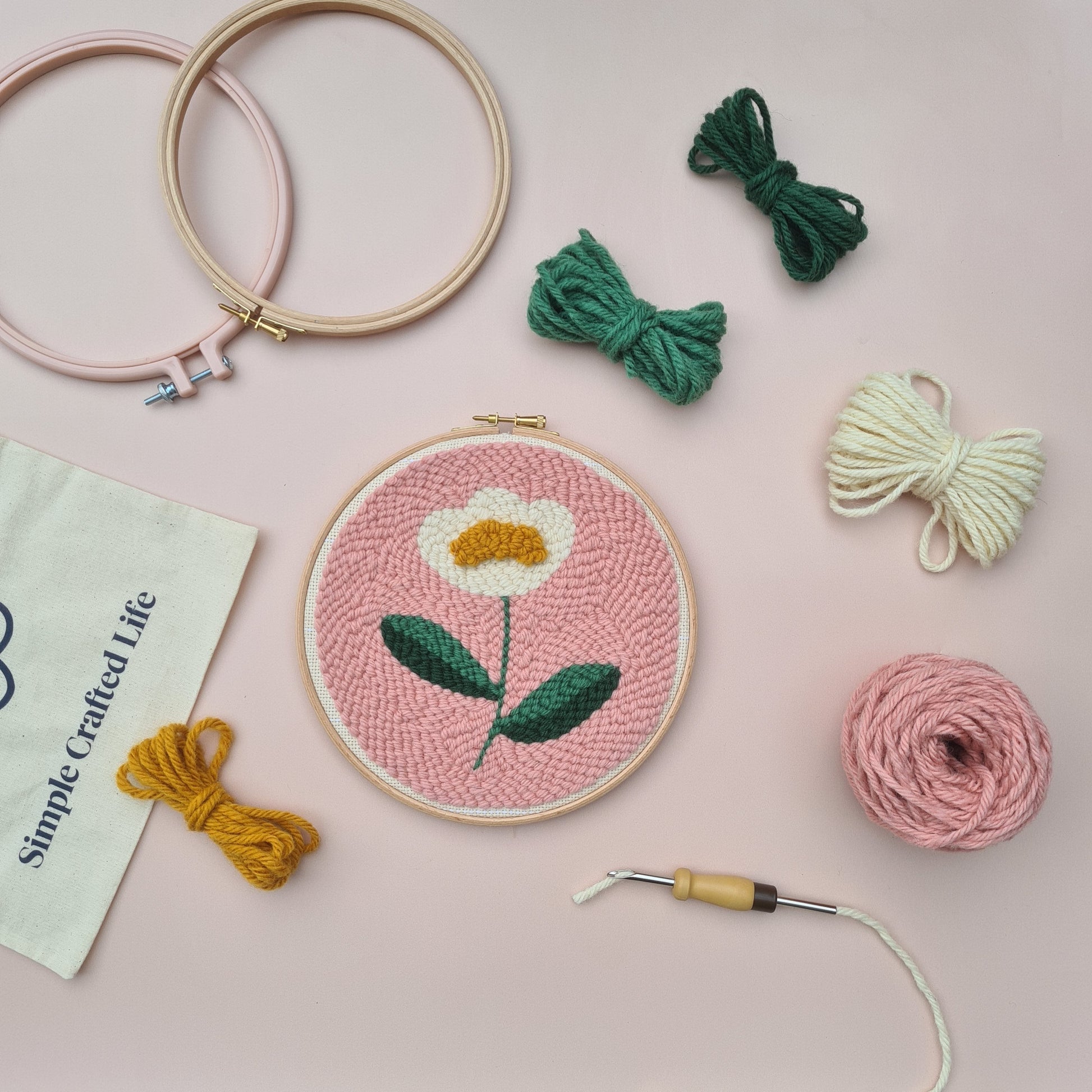 Summer floral beginner punch needle kit – Whole Punching