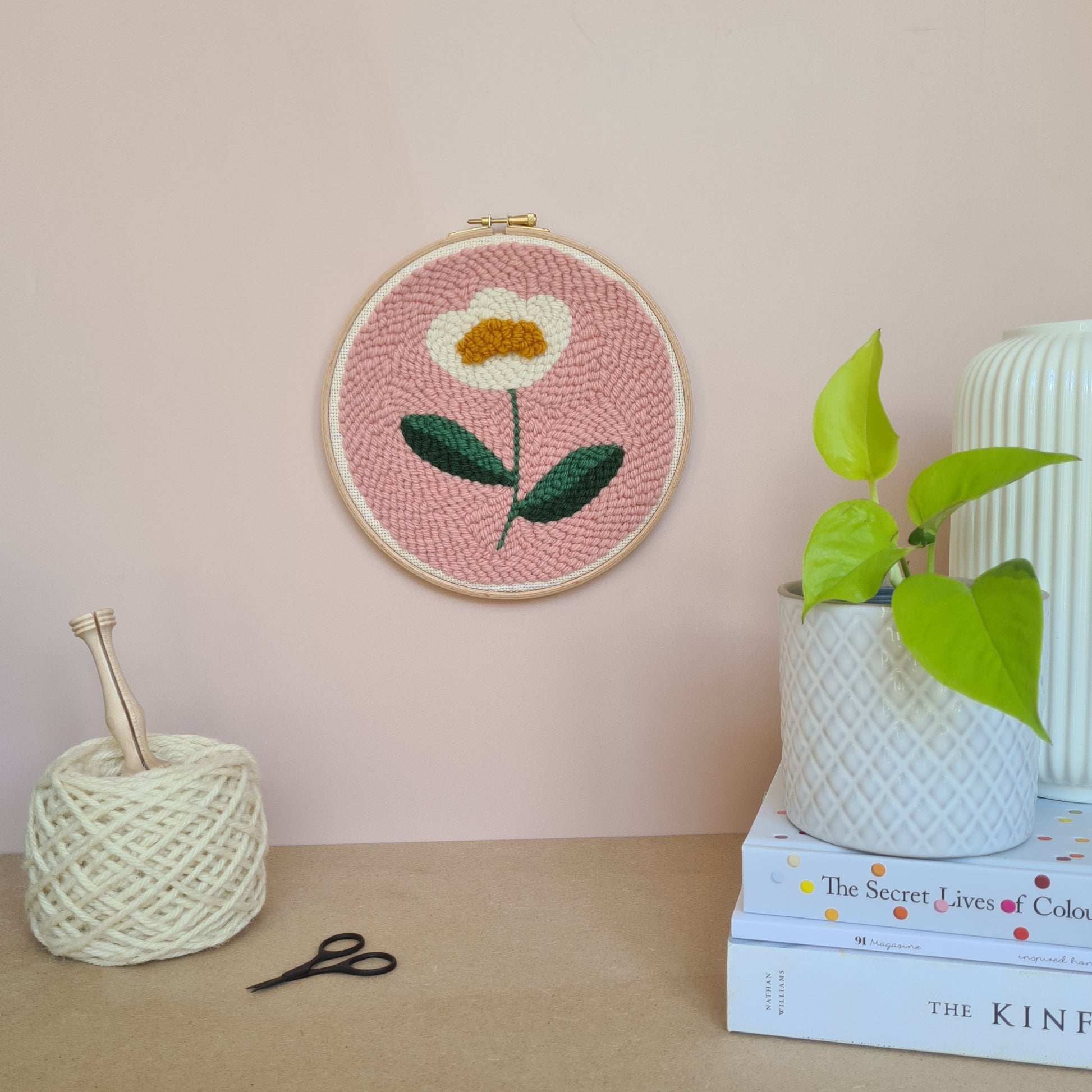 Beginner Punch Needle Kit - Pink Daisies – Brooklyn Craft Company