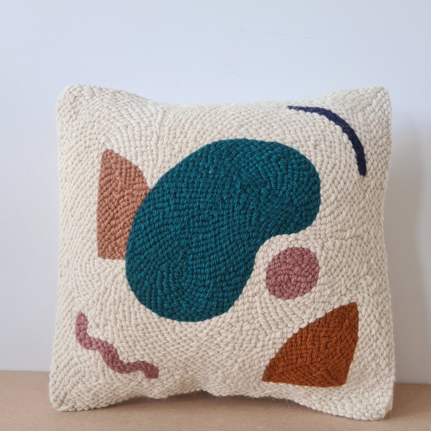 Abstract Punch Needle Cushion 